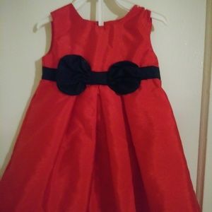 Baby, red dress. 12 months